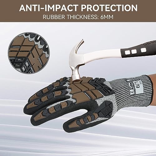 Safety Work Gloves,Impact Gloves for Men Women,Cut Resistant