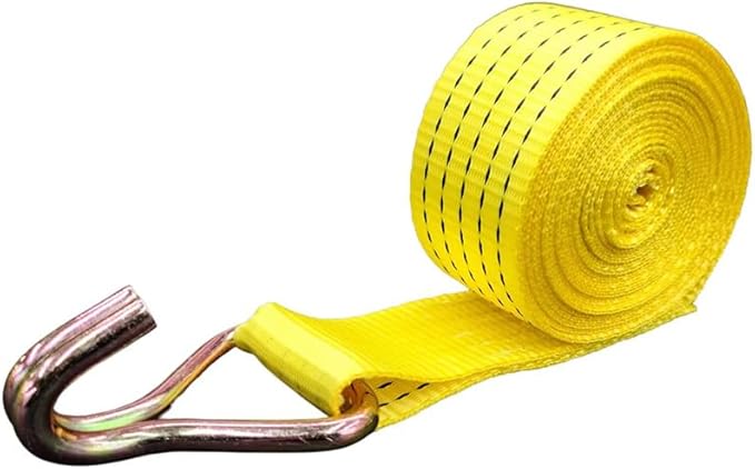 ZYAMY 4PCS Double J Hook Heavy Duty Ratchet Tie Down Straps with Hooks Load 2204 Lbs Tensioner Double Row Hook Binder Accessories for Strapping Tie Downs on Cars Trucks Trailers 1
