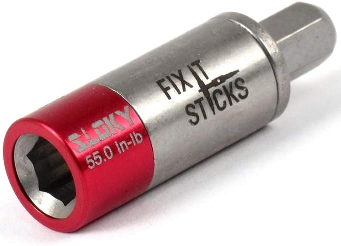FIX IT STICKS Field Hunting Outdoors Gun Maintenance Adjustable Fits 1/4in Bit T-Way Wrench Small Torque Limiter, 55 in-lb