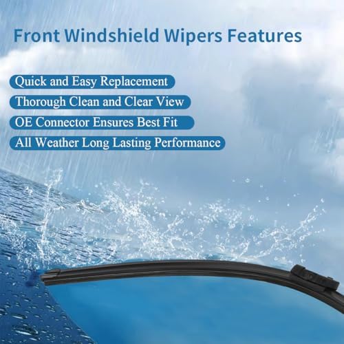 Windshield Wiper Blades for 2022 2023 2024 2025 2026 Chevy Trailblazer - 24" + 18" + 11" Rear - Complete Set of 3 Front and Back Replacement Wipers - All Weather Performance