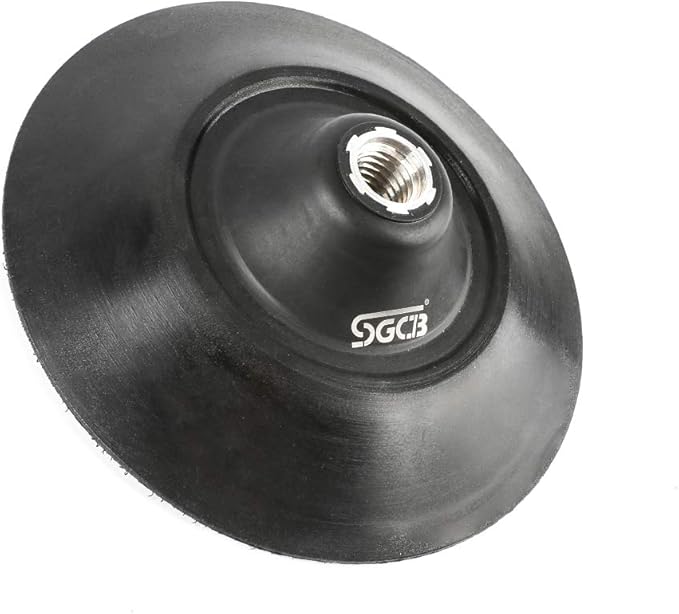 SGCB 6” RO Rotary Flexible Backing Plate, Hook-and-Loop Face 5/8” Thread PU Soft Backing Pad Used On Rotary Polisher Sander for Sanding Polishing Buffing Finishing