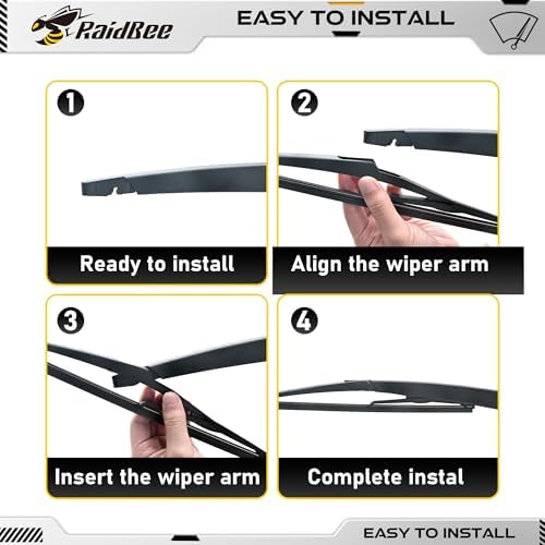Rear Wiper Blade 10 inch, OEM Replacement for Jeep Renegade 2015 2016 2017 2018 2019 2020 2021 2022 2023 +More Rear Windshield Wiper (10-J)