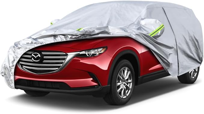 Koukou SUV Car Cover Custom Fit Mazda CX-5 from 2012 to 2025, Waterproof Car Cover All Weather for Automobiles Outdoor Indoor with Zipper Door, Sun Rain Dust Snow Protection.