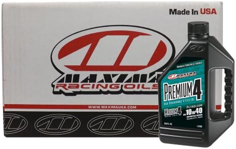 Maxima CS34901-12PK Premium4 10W-40 Motorcycle Engine Oil - 1 Liter, (Case of 12)