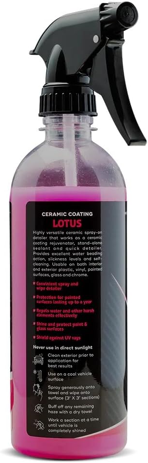 Lotus | Fresh Strawberry | Ceramic Coating 16oz bottle by Swags Sauce - Versatile ceramic spray-on detailer that functions as a ceramic coating rejuvenator, stand-alone sealant, and quick detailer