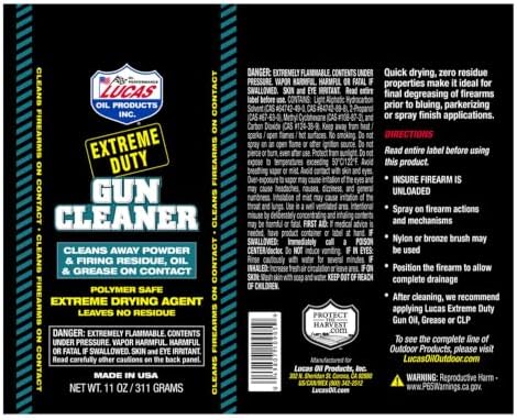 Lucas Oil 10905 Extreme Duty Gun Cleaner - 11 Ounce (Pack of 12)