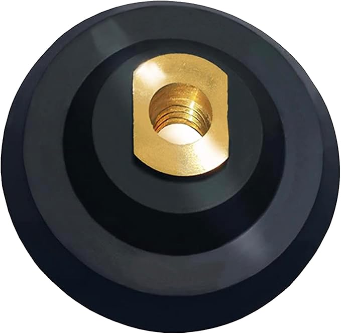 Rubber Backer Pad 4" Hook and Loop Rubber Backing Pad for Countertop Wet Dry Polishing - Arbor 5/8" 11, 4 Inch