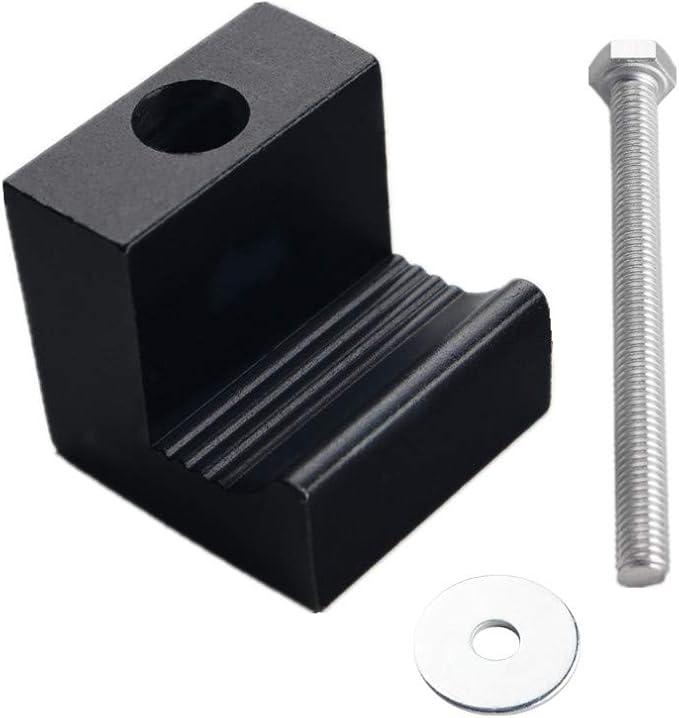 DEWHEL Universal Premium Heavy Duty Tool Box Tie Down Aluminum J Hook Crossover Toolbox Pickup Pair (2 PCS, Black)