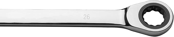 FLZOSPER 26mm Metric Ratchet Wrench,Box End Head 72-Tooth Ratcheting Combination Wrench Spanner