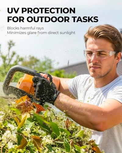 toolant Bulk Safety Glasses with ANSI Z87.1 / UV 400 Standard, Clear and Smoke Grey