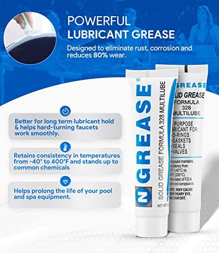 Replacement for Hayward SPX0327 3 Ounce Waterproof Lube for Swimming Pool Metal Parts O-Ring Gasket Silicone Lubricant, Plumbers Grease 3 oz Tube Lubricant (Limited Edition)