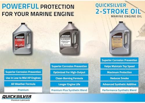 Quicksilver 2-Stroke Premium Plus Synthetic Blend Marine Engine Oil, 2.5 Gallon