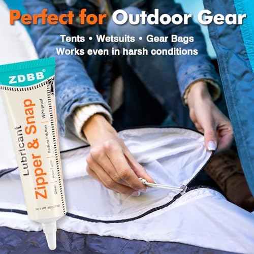 ZDBB Zipper Lubricant for Zipper Snap Silicone Grease with PTFE 1oz,2 Pack