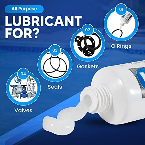 Pool Gasket Grease & O-Ring Lubricant for Hayward SPX0327-3oz Waterproof Silicone Lubricant for Swimming Pool Filters, Plumber Grease for Rubber Seals and Gasket