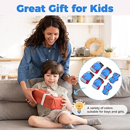 BOSONER Kids/Youth Knee Pad Elbow Pads for Roller Skates Cycling BMX Bike Skateboard Inline Rollerblading, Skating Skatings Scooter Riding Sports