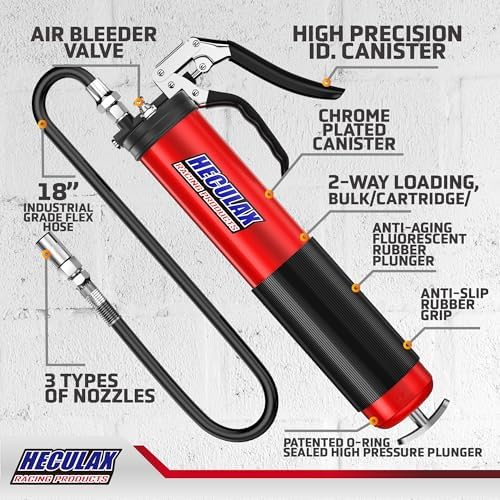 Bravex Grease Gun Heavy Duty 6000 PSI W/Quick Release Coupler Pistol Grip
