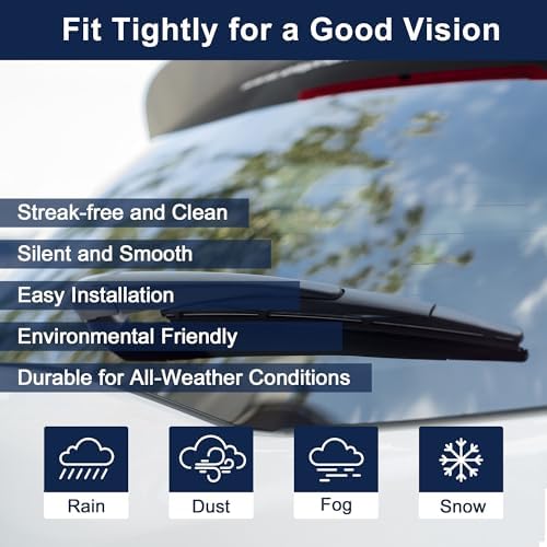 X AUTOHAUX Rear Windshield Wiper Blade Replacement for Hyundai Tucson 2004-2010 for Kia Sportage 2004-2010 for Chevrolet Captiva 2006-2020