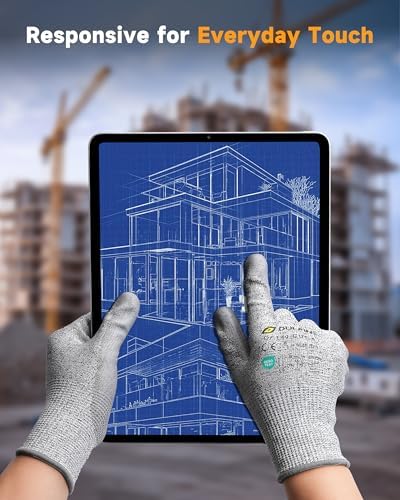 DULFINE A3/A4/A9 Cut Resistant 2/3/6/12 Pairs Work Gloves for Men & Women