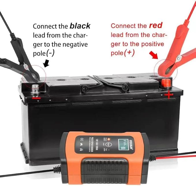 12V 5 Amp Automotive Smart Battery Charger Maintainer for Car, Motorcycle, RV, SUV, Lawn Mower, Boat, RV, SUV, ATV and More