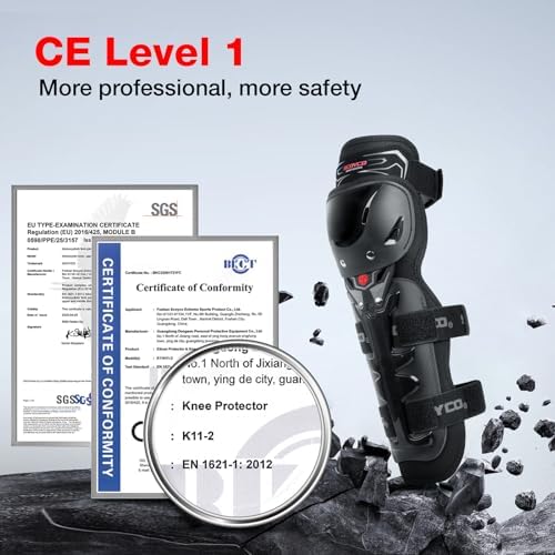 Scoyco Motorcycle Knee Pads CE Level 1 Adjustable Riding Protective Gear