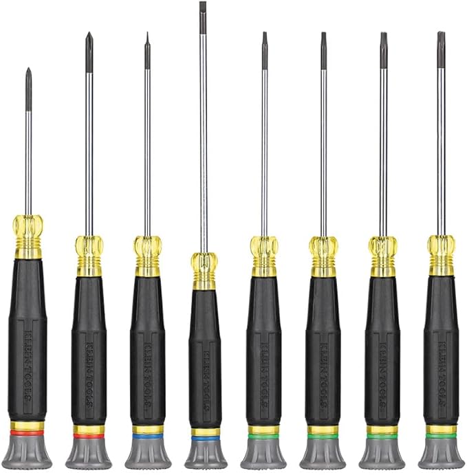Klein Tools 80021 16-Piece Screwdriver Set with Magnetizer and Klein Tools 85617 8-Piece Precision Screwdriver Set