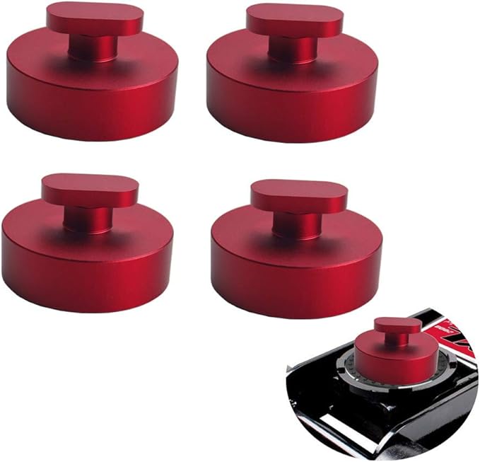 JGR C7 Jack Pad Jacking Lift Pad/Puck Jack Point Billet Aluminum For 2014+ C7 Stingray Z51 Z06 Red