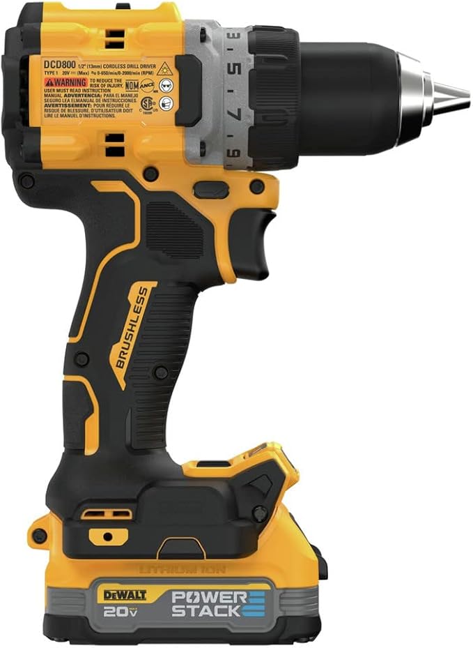 DEWALT 20V MAX XR Cordless Drill Kit, Drill and Driver, 1/2", Batteries, Charger, and Bag Included(DCD800E2)