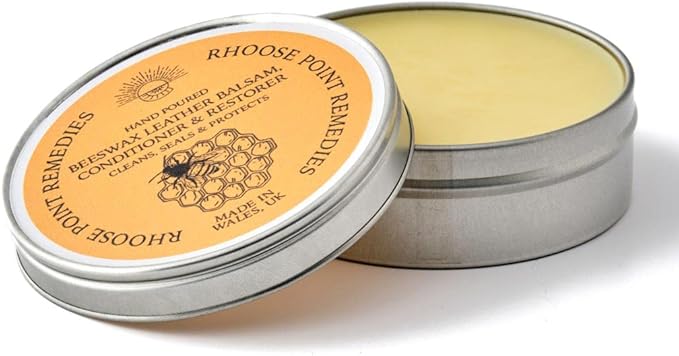 Premium Beeswax Leather Conditioner & Balm – Hand-Poured Natural Restorer for Boots, Bags, Jackets, Furniture, Car Seats & More – Cleans, Conditions & Protects – 7.0 Fl Oz