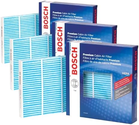BOSCH 6040C HEPA Cabin Air Filter - Compatible with Select Dodge Durango; Jeep Grand Cherokee, Grand Cherokee WK (Pack of 3)