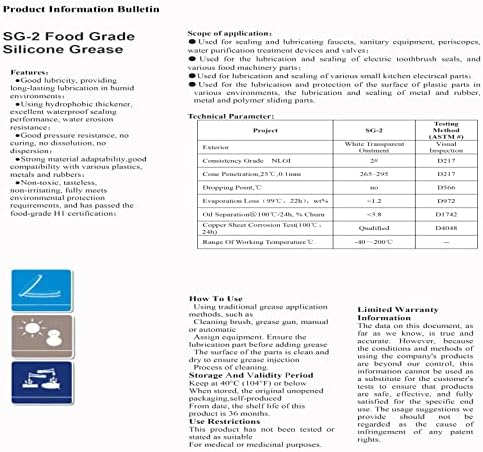 Silicone Grease, Food Grade Sanitary Lubricant, Machine Lube, Prevent Valves and O-Rings from Sticking, 10 Gram Tube Silicone Grease Combination (2 Tubes)