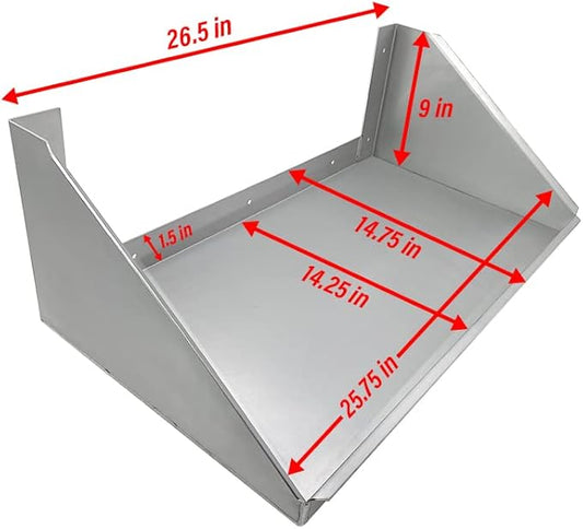 Pit Posse 540 Tool Box Storage Holder Tray Shelf Aluminum Cabinet - Made in USA - Enclosed Cargo Race Trailer Shop Garage Accessory for Toolboxes (Silver)