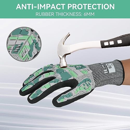 Safety Work Gloves,Impact Gloves for Men Women,Cut Resistant
