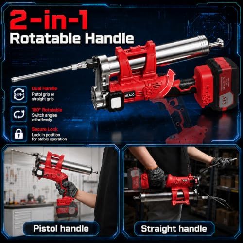 Grease Gun Electric, 11 oz/min&12,000 PSI, 43" Hose, Leak‑Proof(TOOL ONLY)