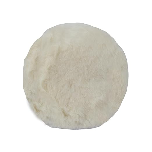 Maxshine 6" Universal Wool Buffing Polishing Pad – 100% Natural Wool with Hook & Loop – Professional Pad for Paint Correction & Oxidation Removal – Compatible with DA & Rotary Polishers
