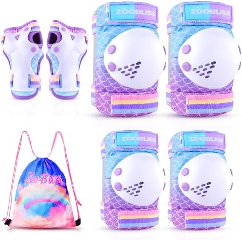 Girls Knee Pads for Kids, Toddler Knee and Elbow Pads Set