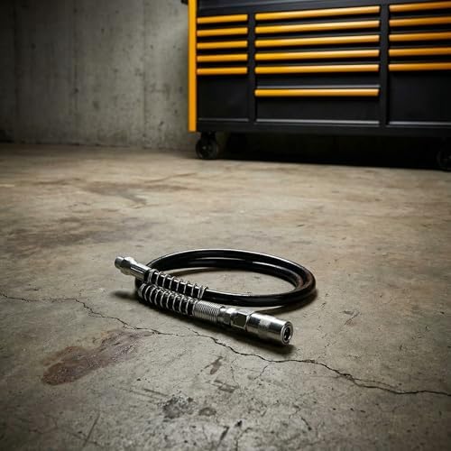 18 Inch Spring Flex Hose Grease Gun Hose Max Working Pressure 10000 PSI Compatible with All 1/8" NPT Grease Gun
