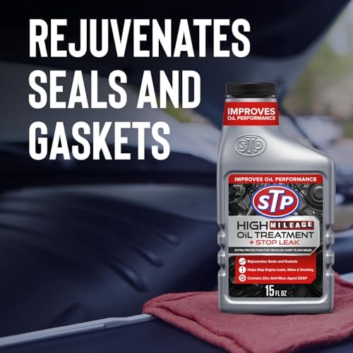 STP High Mileage Oil Treatment + Stop Leak - 15 FL OZ