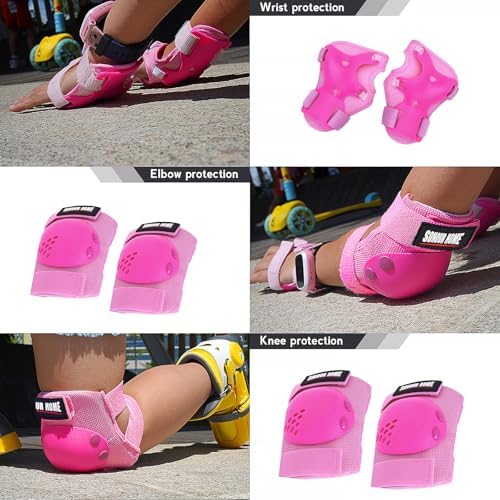 Kids Protective Gear Knee Pads Elbow Pads & Wrist Guards for Roller Skating
