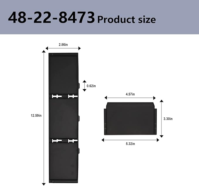 48-22-8473 Packout Dividers For Milwau-kee Packout 3 Drawer Dividers Tool Box (Black)
