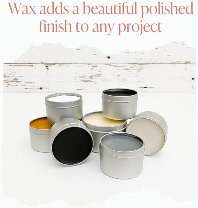 Furniture Wax - 100% Natural Sealant for Chalk Furniture Paint or Raw Wood, Light Protection, Easy To Apply, No Odor, Eco-Friendly - 7 Color Choices - Pearl (4 oz)