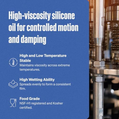 Super Lube Silicone Oil High & Low Temp CST (Clear, 4oz Bottle) | NSF Certified Food Grade & Clean | High and Low Temp Stable