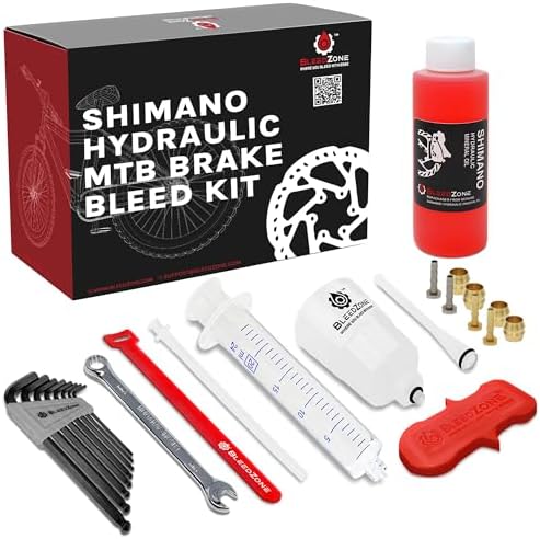 BleedZone Shimano Brake Bleed Kit with 120ml Mineral Oil, 2-Piston MTB