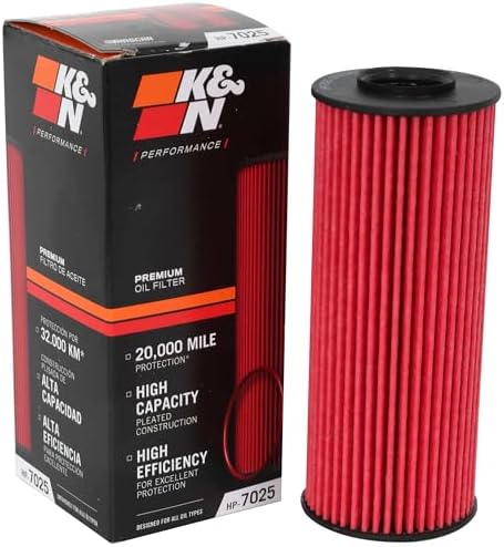 K&N Oil Filter: 20,000 Mile Engine Protection, High Efficiency, HP-7025