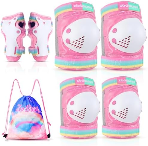 Girls Knee Pads for Kids, Toddler Knee and Elbow Pads Set