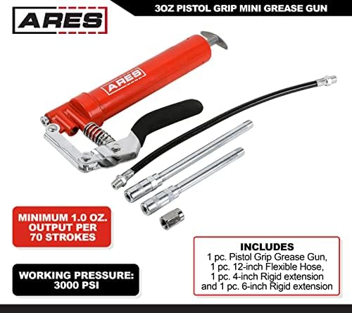ARES 53011 3oz Pistol Grip Mini Grease Gun - 3000 PSI