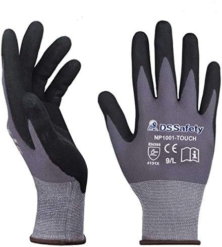 NP1001 Safety Work Gloves Comfort Stretch Fit Power Grip Smart Touch Durable Foam Coated