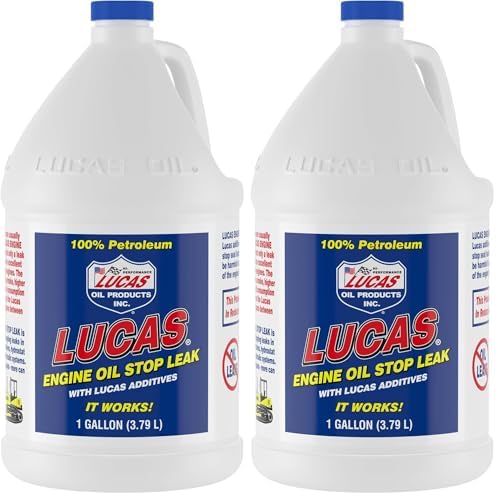 Lucas Oil 10279 Engine Oil Stop Leak - 1 Gallon (Pack of 2)