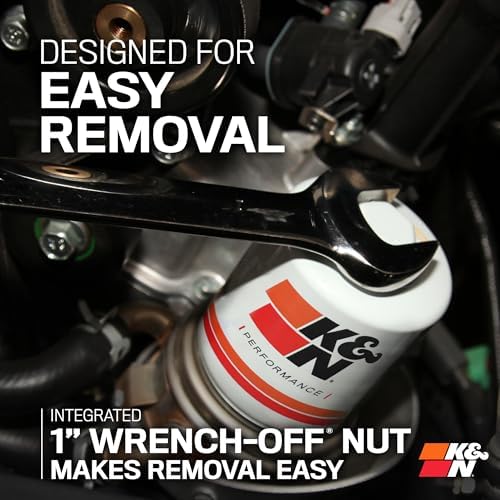 K&N Oil Filter: 20,000 Mile Engine Protection with Wrench Off Nut, HP-2012