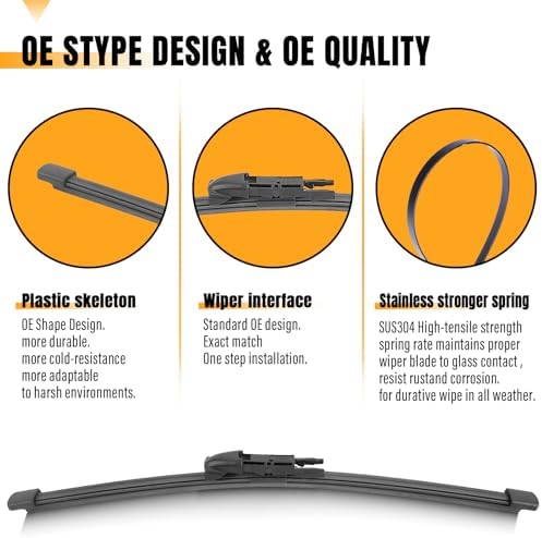 AUTOBOO 15" Rear Wiper Blade Replacement for Porsche Macan Panamera