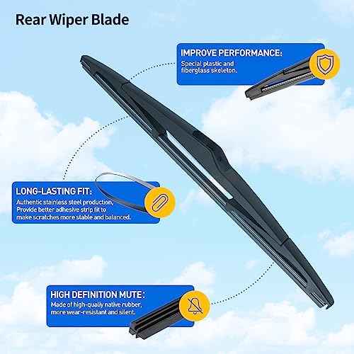 Rear wiper Arm Blade Nut Set Replacement for Kia Sportage 2011-2016